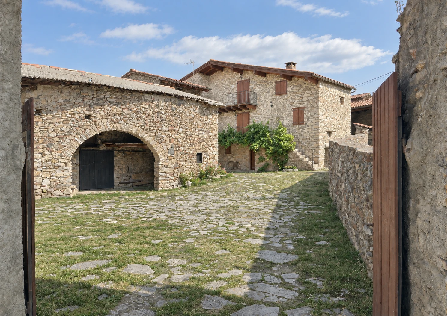 Jardí privat de Cal Toni amb barbacoa i vistes espectaculars al Cadí